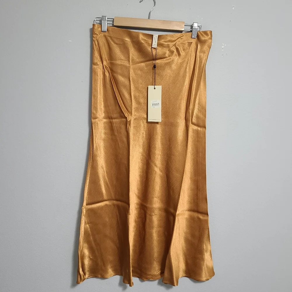 BEC & BRIDGE Lana midi skirt sz 10 in caramel - Picture 10 of 14
